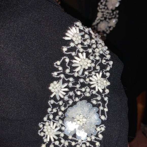 Long sleeve sheer top with beading detail - Picture 3 of 3